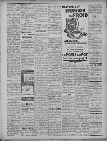 14/02/1933 - La Dépêche républicaine de Franche-Comté [Texte imprimé]