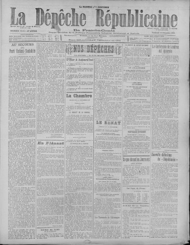 15/12/1922 - La Dépêche républicaine de Franche-Comté [Texte imprimé]
