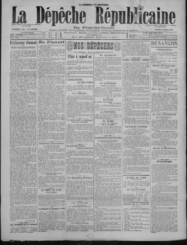 31/01/1922 - La Dépêche républicaine de Franche-Comté [Texte imprimé]