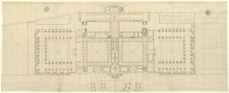 Hôpital de Bourg-en-Bresse. Plan / Pierre-Adrien Pâris , [S.l.] : [P.-A. Pâris], [1700-1800]