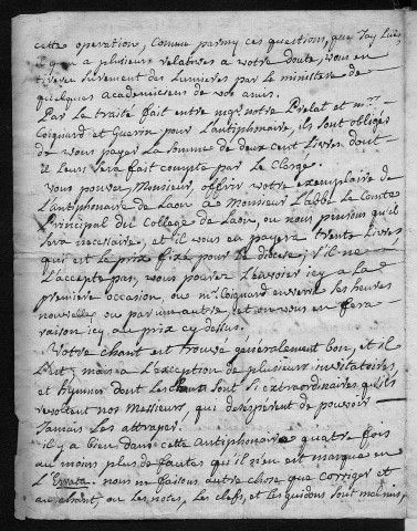 Ms 1410 - Correspondance de divers savants (1750-1830)