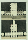Plan du rez-de-chaussée et du premier étage du grand escalier du palais du prince de Piémont à Turin / Pierre-Adrien Pâris , [S.l.] : [P.-A. Pâris], [1700-1800]
