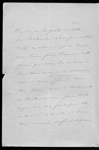 Ms 1980 - Lettres d'Edouard Grenier à Madame de Huppy-Neuville : 23 décembre 1874 - novembre 1887 (tome I)
