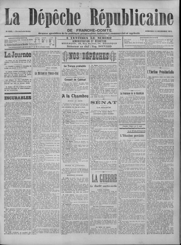 13/12/1912 - La Dépêche républicaine de Franche-Comté [Texte imprimé]