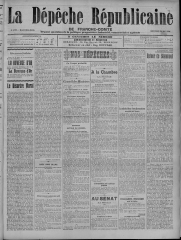 26/05/1909 - La Dépêche républicaine de Franche-Comté [Texte imprimé]