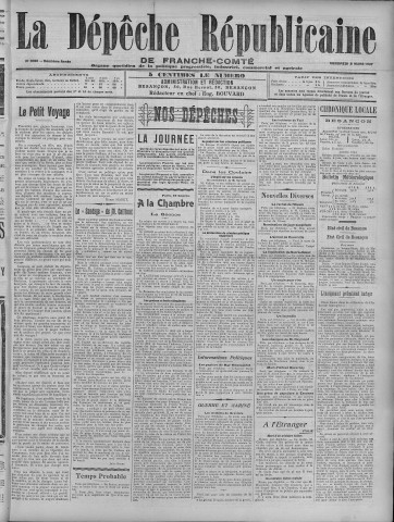 08/03/1907 - La Dépêche républicaine de Franche-Comté [Texte imprimé]