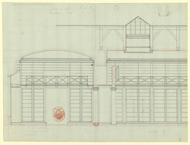 Paris. Hôtel de lamoignon. Coupe [Dessin] , 1750/1799