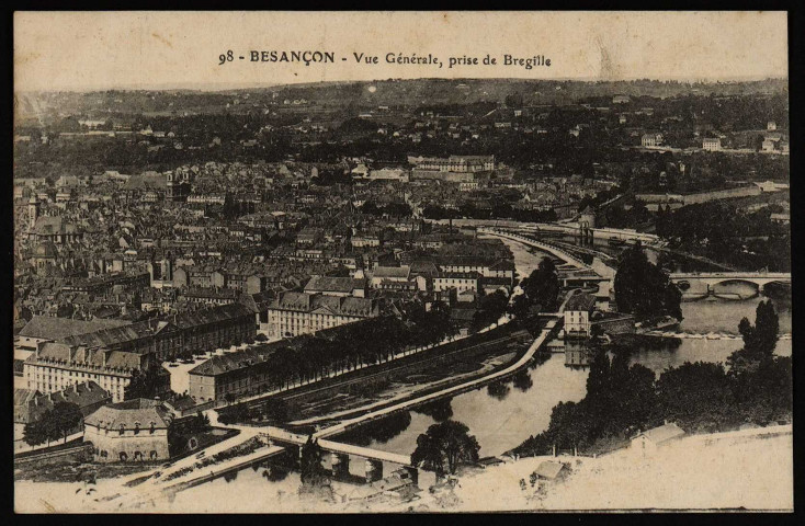 Besançon - vue Générale, prise de Bregille [image fixe] : Besançon, 1904/1914