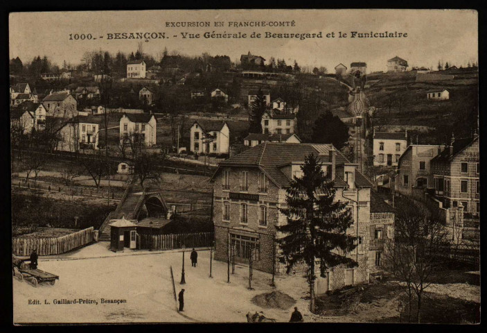 Besançon - Besançon - Vue Générale de Beauregard et le Funiculaire. [image fixe] , Besançon : Edit. L. Gaillard-Prêtre - Besançon, 1904/1930