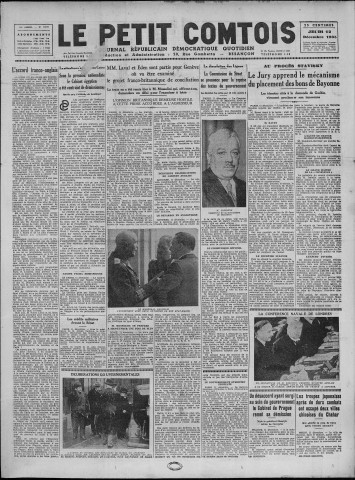 12/12/1935 - Le petit comtois [Texte imprimé] : journal républicain démocratique quotidien