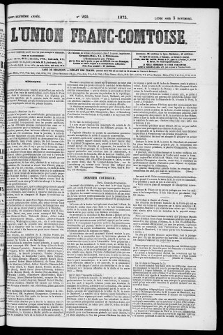 03/11/1873 - L'Union franc-comtoise [Texte imprimé]