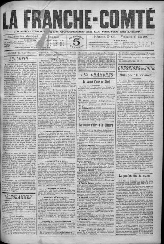 23/05/1890 - La Franche-Comté : journal politique de la région de l'Est