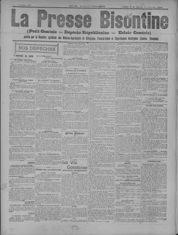 09/02/1920 - La Dépêche républicaine de Franche-Comté [Texte imprimé]