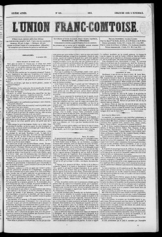 02/11/1851 - L'Union franc-comtoise [Texte imprimé]