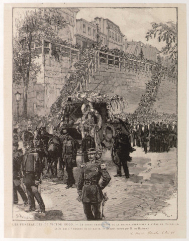 Les funérailles de Victor Hugo. [image fixe] / (D'après nature par M. de Haenen.) ; Ch. Baude , 1885