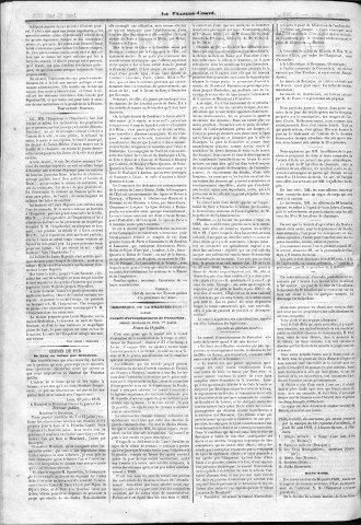 25/08/1859 - La Franche-Comté : organe politique des départements de l'Est