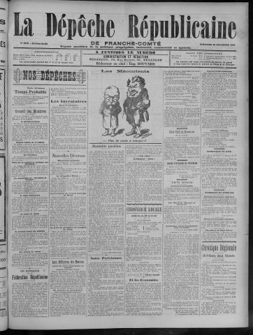25/11/1906 - La Dépêche républicaine de Franche-Comté [Texte imprimé]