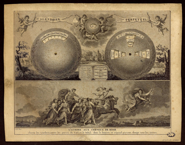 [Calendrier perpétuel à système] [image fixe] / Guido Regni ; C. Autieir ps. , [France, circa 1812]