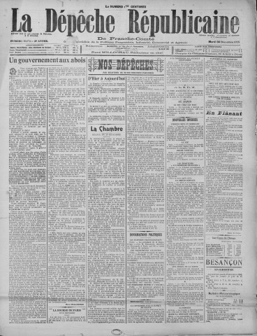30/12/1924 - La Dépêche républicaine de Franche-Comté [Texte imprimé]