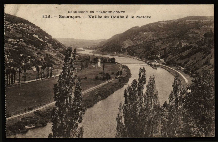 Besançon - Vallée Du Doubs à la Malate, à droite fort de Montfaucon [image fixe] , Besançon : Edit. L. Gaillard-Prêtre - Besançon, 1912/1920