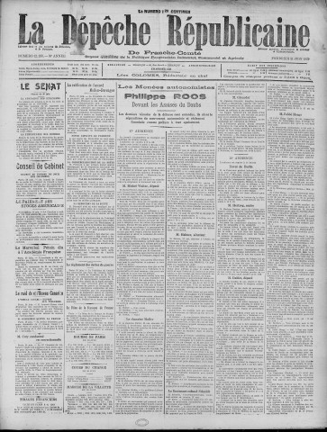 21/06/1929 - La Dépêche républicaine de Franche-Comté [Texte imprimé]