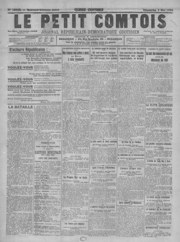 03/05/1925 - Le petit comtois [Texte imprimé] : journal républicain démocratique quotidien