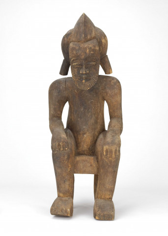 des ancêtres - sculpture Sénoufo, Côte d’Ivoirestatue d’homme assis