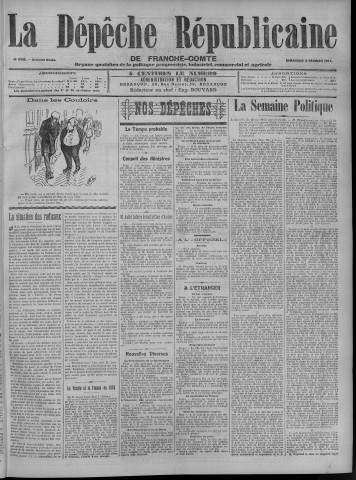 05/02/1911 - La Dépêche républicaine de Franche-Comté [Texte imprimé]