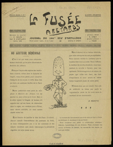 La fusée à retards [Texte imprimé] : journal du 244e Régiment d'artillerie