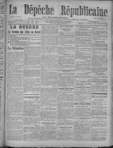 21/09/1918 - La Dépêche républicaine de Franche-Comté [Texte imprimé]