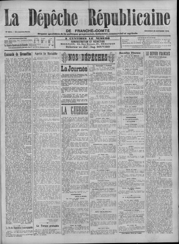 25/10/1912 - La Dépêche républicaine de Franche-Comté [Texte imprimé]