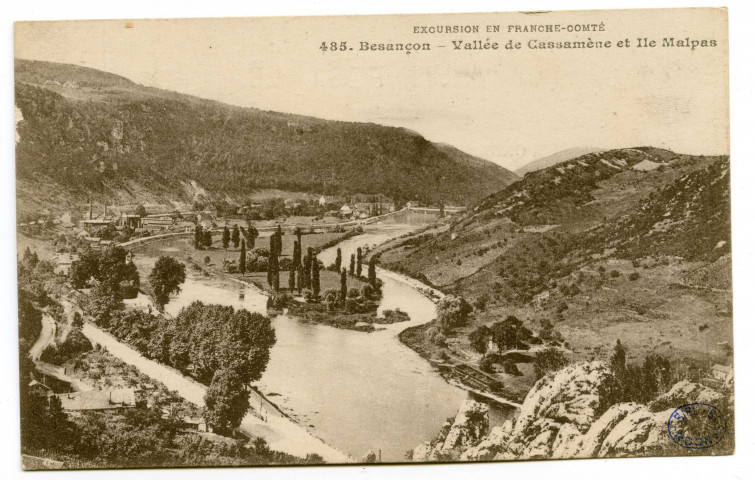 Besançon - Vallée de la Casamène et Ile Malpas [image fixe] , Besançon : Edit. L. Gaillard-Prêtre, 1911
