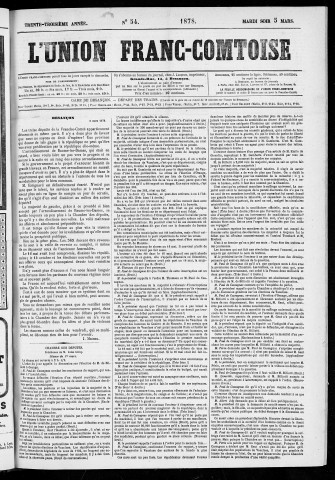 05/03/1878 - L'Union franc-comtoise [Texte imprimé]