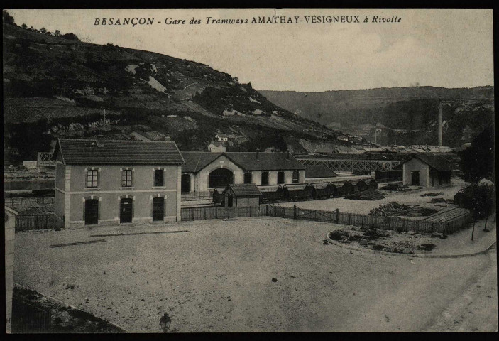 Besançon - Besançon - Gare des Tramways Amathay-Vésigneux à Rivotte. [image fixe] , 1904/1930