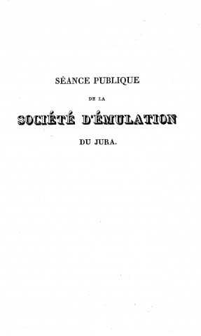 01/01/1829 - Société d'émulation du département du Jura [Texte imprimé]