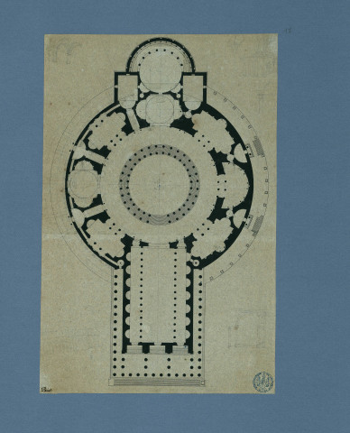 Plan d'un édifice / Pierre-Adrien Pâris , [S.l.] : [P.-A. Pâris], [1700-1800]