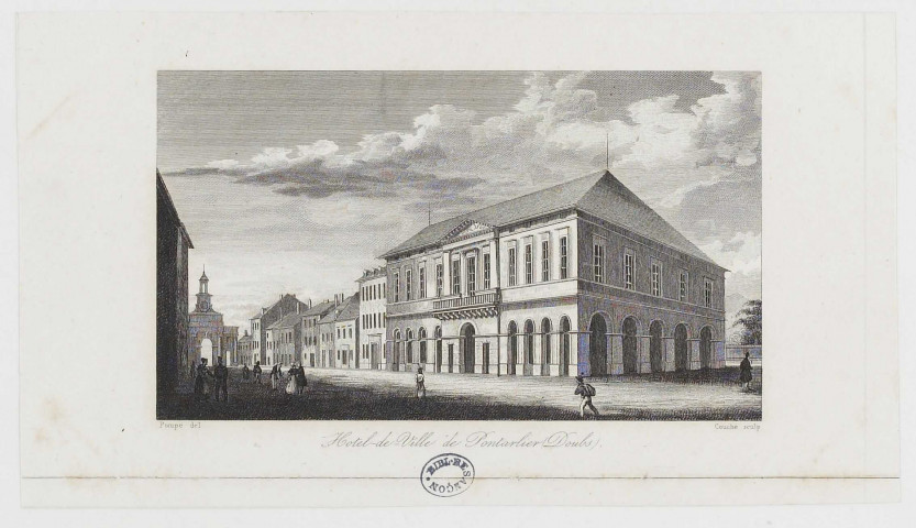 Hotel de Ville de Pontarlier (Doubs) [image fixe] / Pompé [sic] del., Couché sculp , 1782/1849
