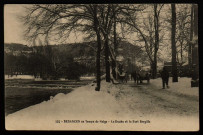 Besançon en temps de neige. Le Doubs et le Fort Bregille [image fixe] , 1904/1930