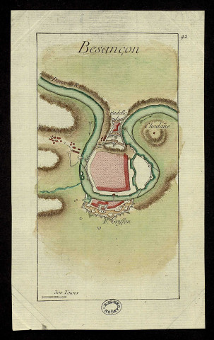 Besançon. [Plan de la ville et des fortifications]. 300 toises / [dessin] , [S.l. : Besançon ?] : [s.n.], [1700-1799]