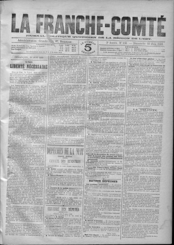 10/06/1888 - La Franche-Comté : journal politique de la région de l'Est