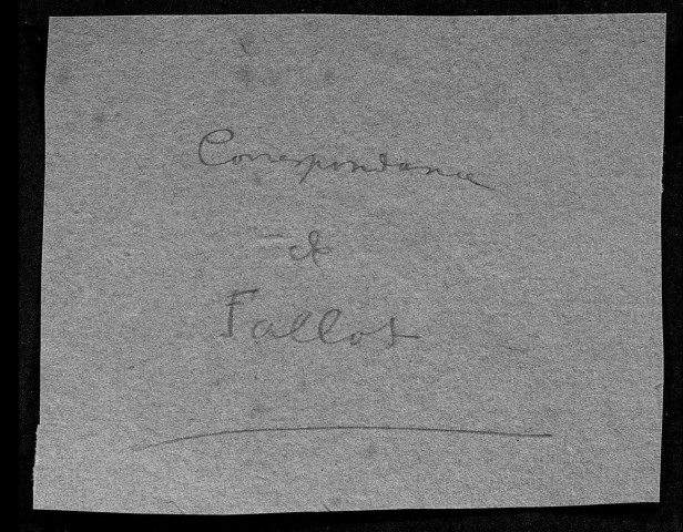 Ms 637 - Lettres de Gustave Fallot