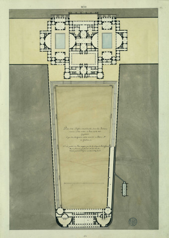 Plan d'un édifice considérable dont les ruines se voient à trois milles de Rome sur la voie Appienne et que les antiquaires croient avoir été un palais de Gallien / Pierre-Adrien Pâris , [S.l.] : [P.-A. Pâris], [1700-1800]