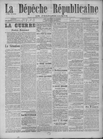 15/10/1916 - La Dépêche républicaine de Franche-Comté [Texte imprimé]