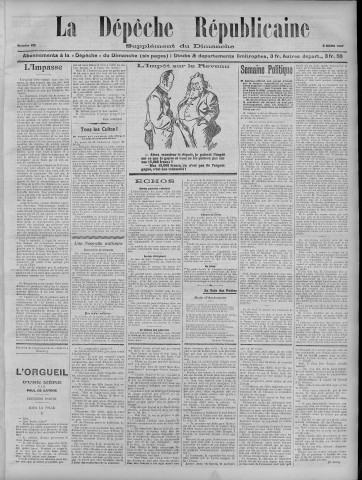 03/03/1907 - La Dépêche républicaine de Franche-Comté [Texte imprimé]