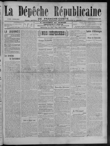 30/10/1906 - La Dépêche républicaine de Franche-Comté [Texte imprimé]