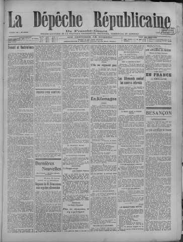 23/06/1919 - La Dépêche républicaine de Franche-Comté [Texte imprimé]
