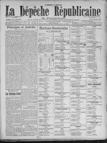 07/01/1924 - La Dépêche républicaine de Franche-Comté [Texte imprimé]
