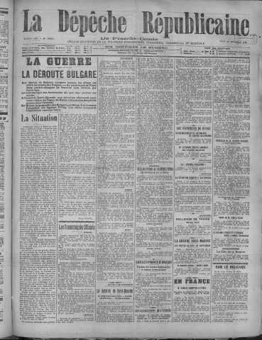 26/09/1918 - La Dépêche républicaine de Franche-Comté [Texte imprimé]