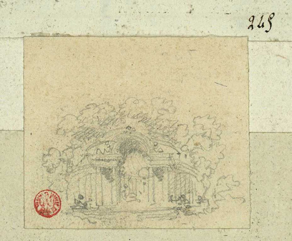 Bâtiment. Projet de décor de théâtre / Pierre-Adrien Pâris , [S.l.] : [P.-A. Pâris], [1700-1800]