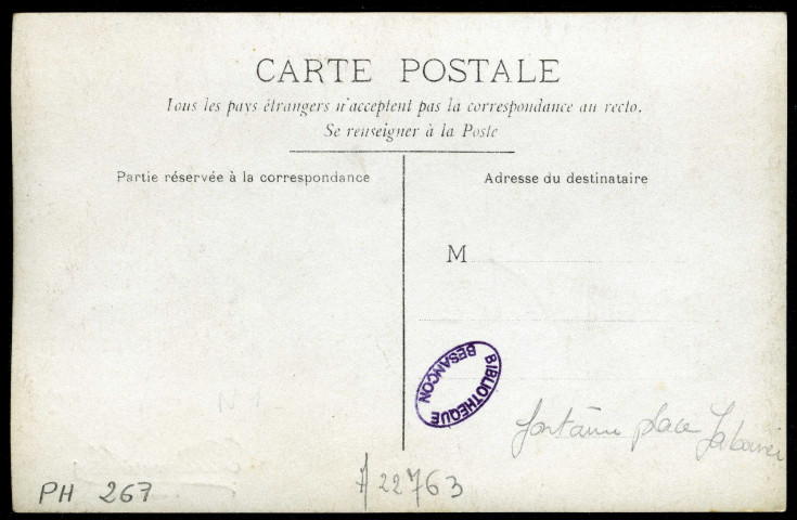 MAUVILLIER, Emile. Besançon. Inondations janvier 1910, place de la Révolution [carte postale d'après la photo PH 266]